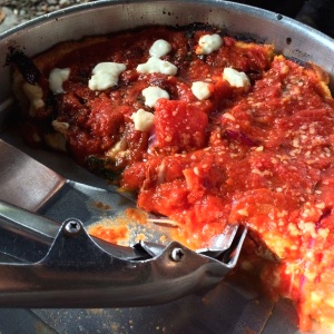 Chicago y cebolla caramelizada