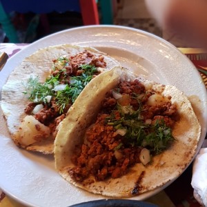 tacos chorizo con papa