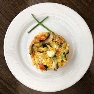 Huevos con verduras