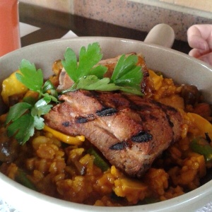 Arroz campesino con cerdo
