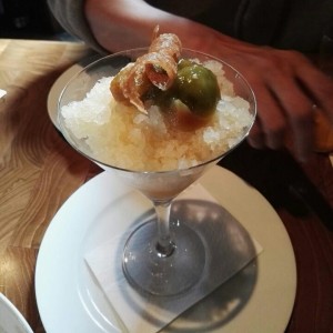Granita de granadilla y lulo.