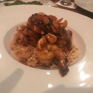 langostinos con arroz pagao