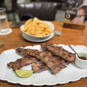 Asado de tira de banderita de cerdo