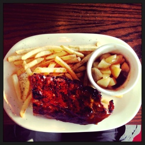1/2 rack de costillas BBQ