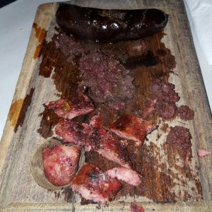 morcilla argentina y chorizo