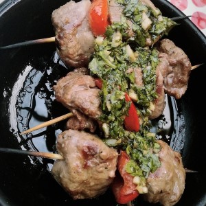 brochetas de lomo