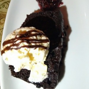 torta de chocolate caliente