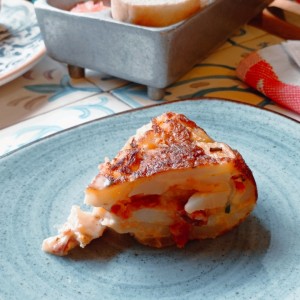 Tortilla con chorizo 
