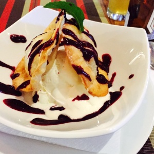 Won tons de arequipe y agraz