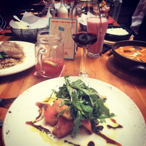 Salmon y cazuela