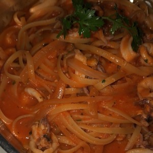 calamares y pasta