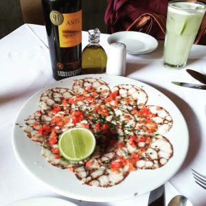 Carpaccio de pulpo