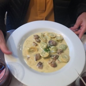 Raviolis con espinaca