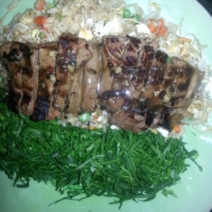 Steak green pepper
