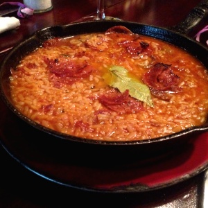 Rissoto de pato con chorizo