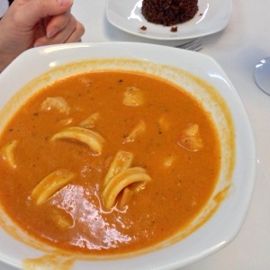 Crema de mariscos 