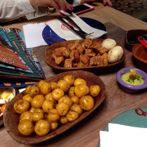 Chicharron y papa criolla
