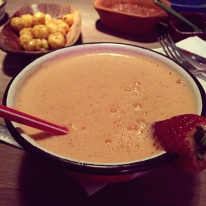Crema de mandarina, muy rica.