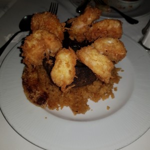 langostinos apanados con salsa de maracuya