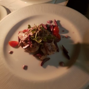 pulpo en salsa de olivos
