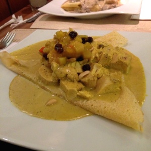 Crepe curry al estilo indu