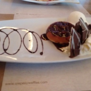 Mini waffle de chocolate