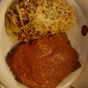 Milanesa el boliche + pasta Ragazzi
