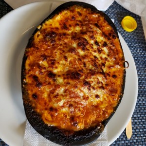 Spaghettis Bolognesa Gratinados