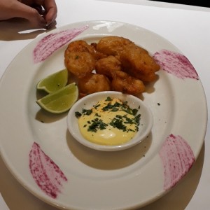 entrada camarones tempura