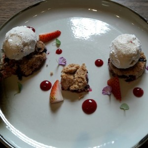Crumble de frutos rojos