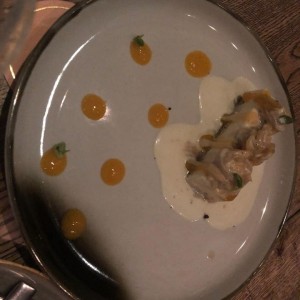 mousse de queso y mango(delicioso)