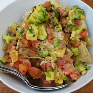 Nachos con cangrejo