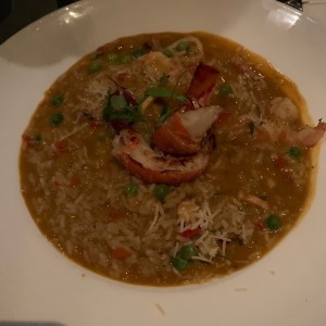 Arroz caldoso con langosta