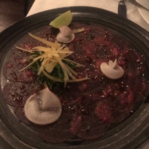 carpaccio de avestruz