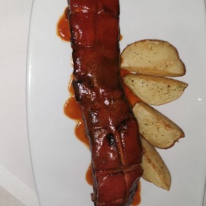 Costilla bbq con tamarindo y papas