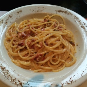 Pastas a la carbonara 