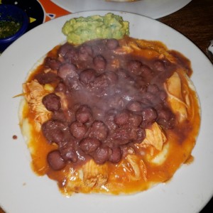 Con frijoles refritos