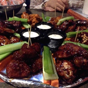 Sampler. Con todas las salsas