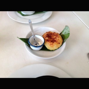 Arepa guajira con suero