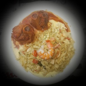 Tallarines a la Marinera con Ossobuco 