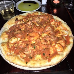 Pizza de fruta de mar