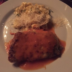 milanesa napolitana con fetuchini