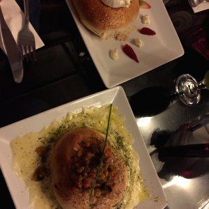 Ratatouille y fresas con crema