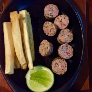 chorizo con hierbas de azotea
