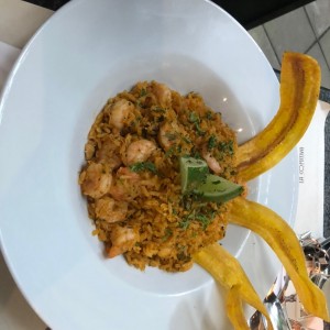 arroz con camarones y jaiba