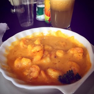sopa de contaduros con camarones