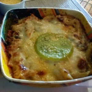 Gratinado de pollo con pasta