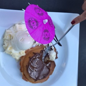 mini waffle de nutella