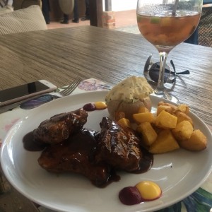 rack de costillas de cerdo