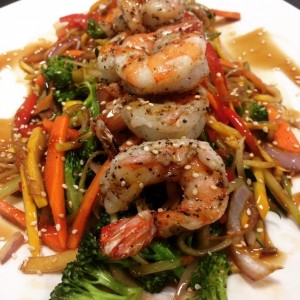 Al estilo Chop Suey de Langostinos
